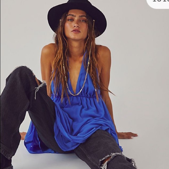 Free People Dresses & Skirts - NWT Free People Esme Mini Brillant Blue Dress